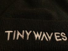 Load image into Gallery viewer, Tiny Waves BEANIE: Embroidered White Logo (Black)
